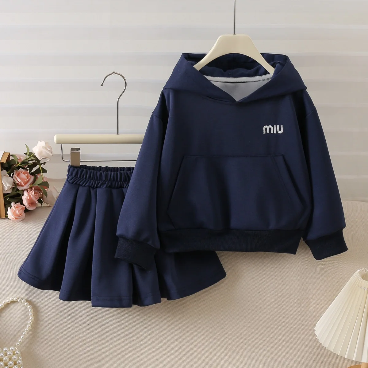 

Комплекты одежды для девочек, весна-осень 2023, детские хлопковые толстовки, юбки, толстовки из 2 предметов, костюм для малышей, спортивные костюмы, детская одежда