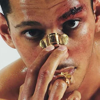 Hip Hop Punk Design Band-aid Decorative Nose Clip for Woman Girl Men Party Tourism Nightclub Jewelry Rock Accessories