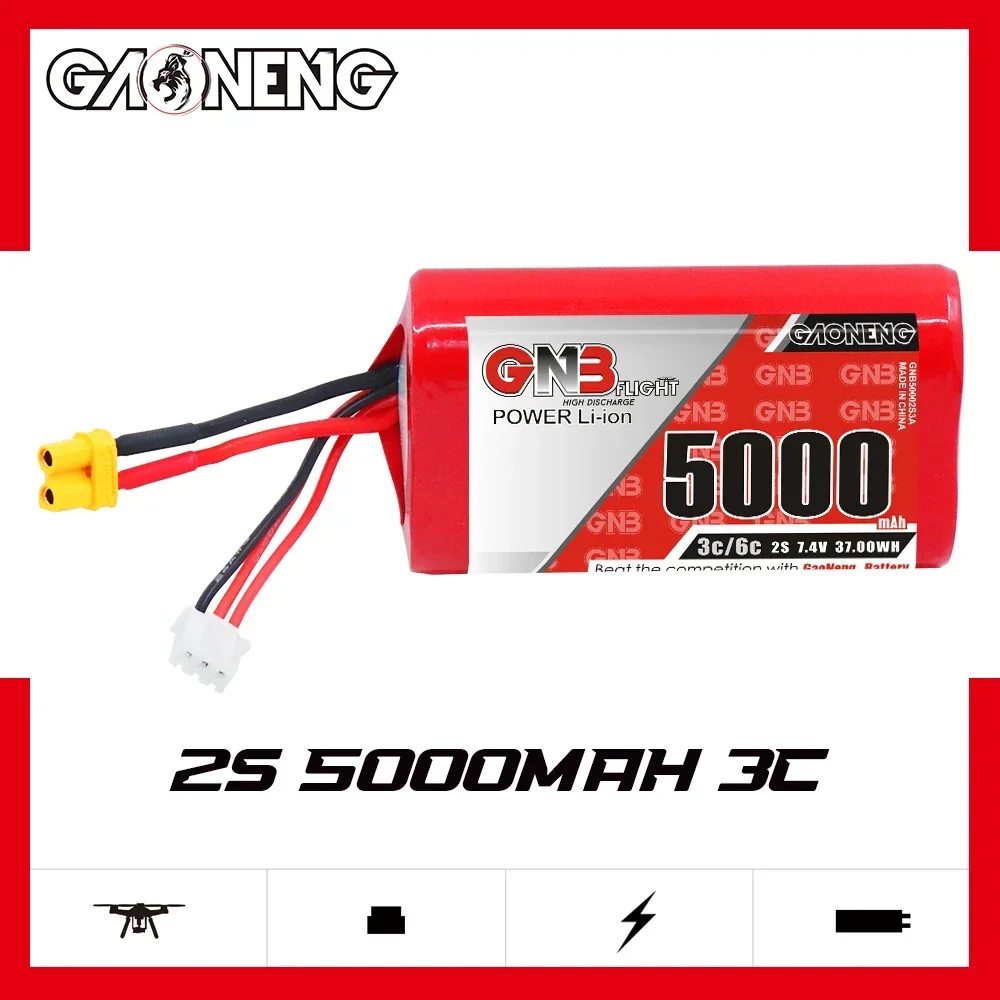 

GAONENG GNB 5000 мАч 2S 3C 6C 7,4 В XT30 LiPo аккумулятор для RadioMaster Boxer