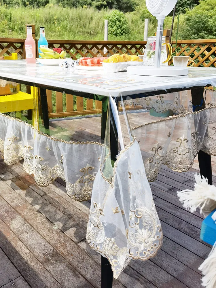 Transparent Sagging PVC Round Table Mat Plastic Thin Soft Glass Tablecloth Waterproof Table Protection Table Cloth Customized