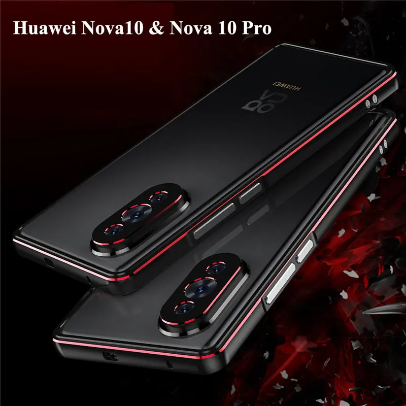 Huawei Nova 10 Nova10 NCO LX1 Bumper Ultra Thin Aluminum Metal Frame Case Cover for Huawei Nova 10 Pro GLA LX1 Shockproof Bumper