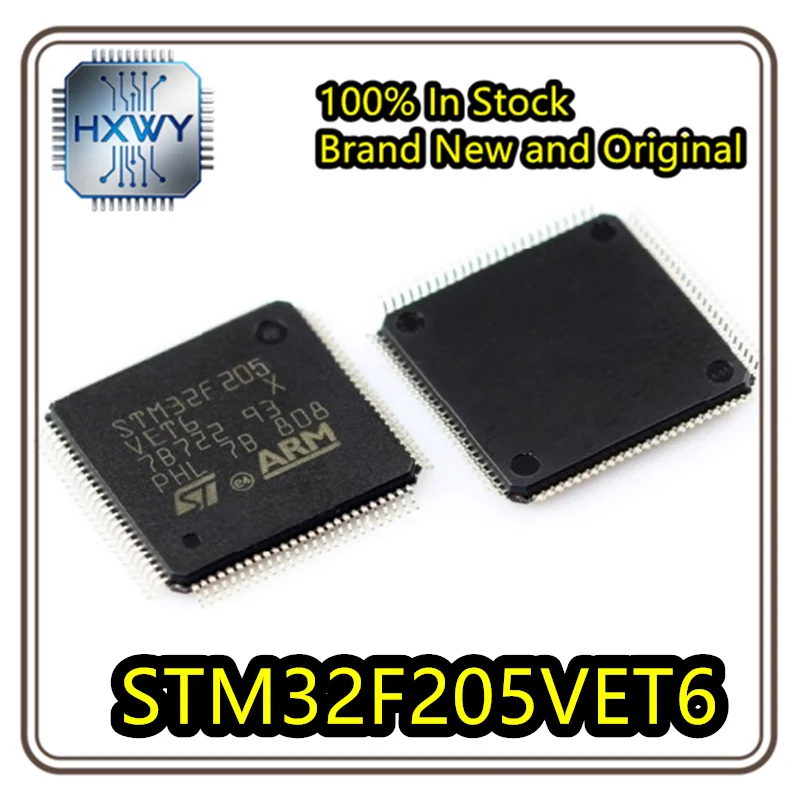 (5/20 pieces) Original STM32F205VET6 LQFP-100 ARM Cortex-M3 32-Bit Microcontroller MCU In Stock Brand New Electronic Device IC