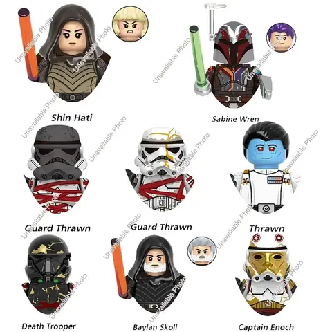 HEROCROSS 스타 워즈 빌딩 블록 가드 Thrawn Baylan Skoll Shin Hati Captain Enoch Troopers Legion 벽돌 액션 피규어 장난감