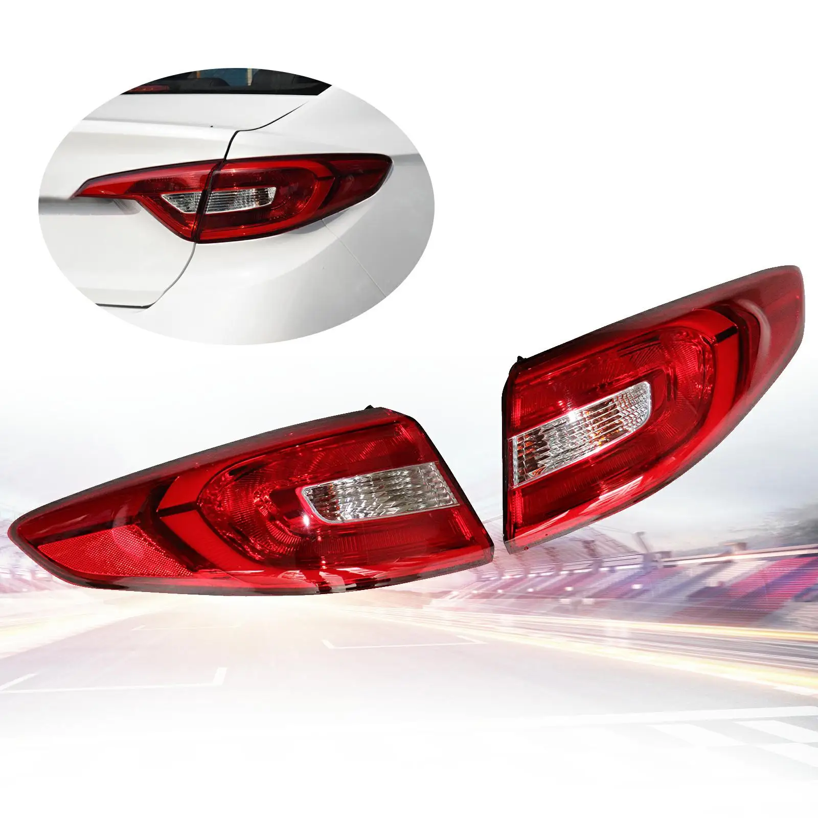 Pair Tail Light For 2015 2016 2017 Hyundai Sonata Set Of 2 LH & RH Outer New USA