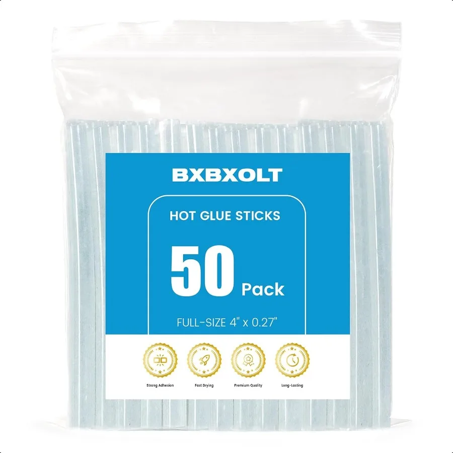 

Hot Glue Sticks 4 x 0.27inches 0.7cm Diameter 50 Pcs Clear Mini Glue Sticks for DIY Crafting Classroom Projects Compatible with