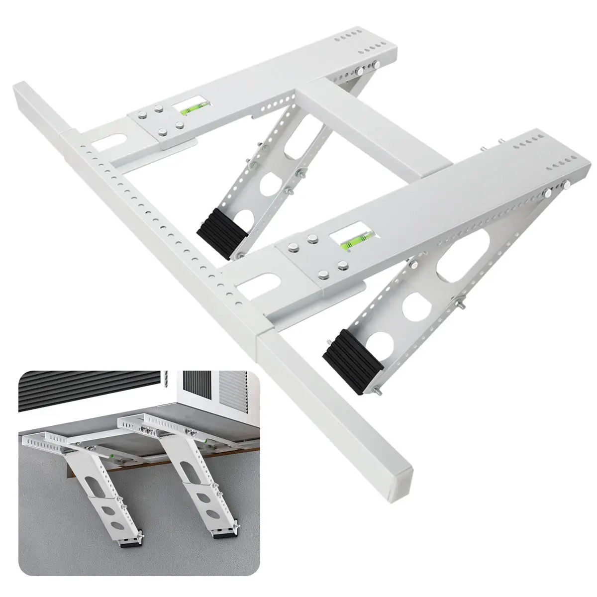 No Drill Window Air Conditioner Bracket, Punch-Free Outdoor Portable AC Support Mount, No Damage to Exterior Wall Installation
