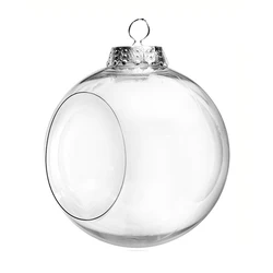 20 Pieces x DIY Paintable/Shatterproof Christmas Decoration Ornament 100mm Plastic Cutout Opening Plastic Ball