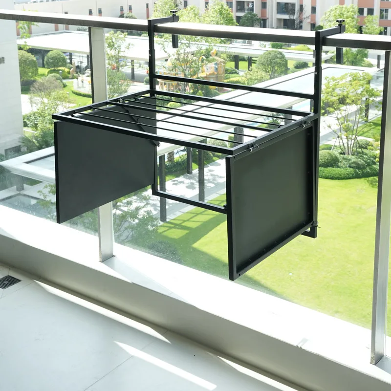 

Folio balcony hanging table family railing balcony hanging table rust protection sun protection foldable portable hanging wrough