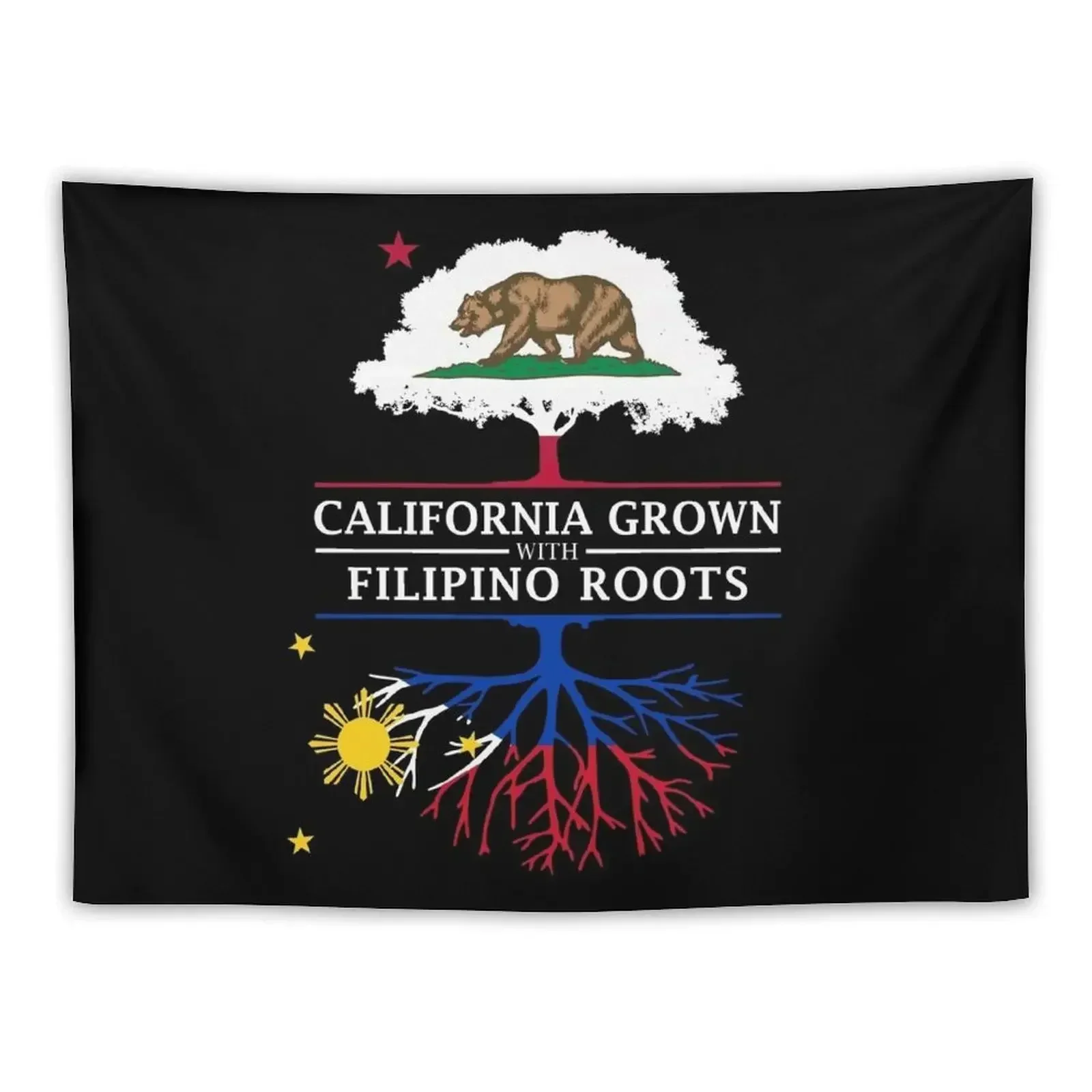 California Grown with Filipino Roots Tapestry Japanese Room Decor House Decor Tapestry