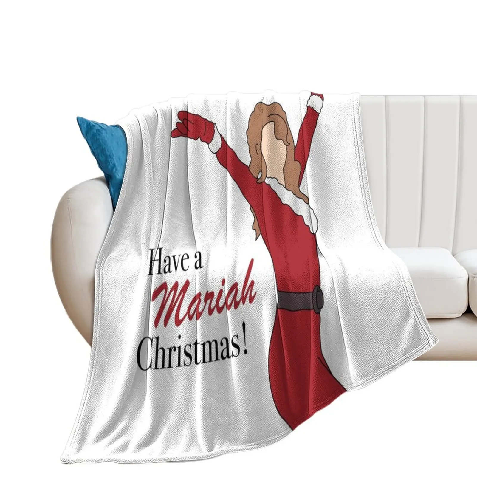 

Have A Mariah Christmas ! Throw Blanket Decorative Sofa Personalized Gift Travel Blankets