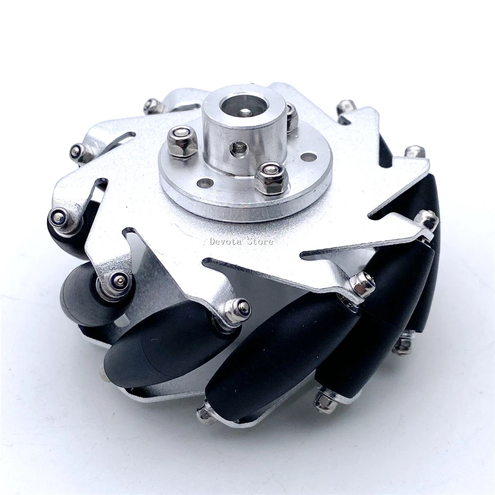 4 Wheels/Set Omni Metal Mecanum Wheel 60mm 75mm 100mm 127mm Omnidirectional Wheel DIY Intelligent Vehicle With Coupling