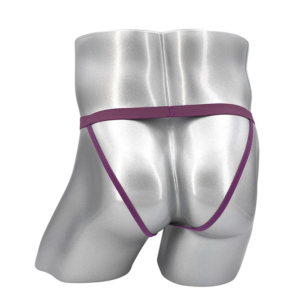 Men\'s Panties Mesh Hollow Jockstraps Low Waist Thongs Briefs Backless Bulge Pouch Summer Transparent Breathable G-String