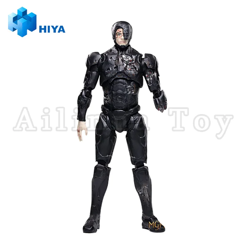 HIYA 1/18 4inch Action Figure Exquisite Mini Series ROBOCOP 2014 Battle Damage ROBOCOP Anime For Gift