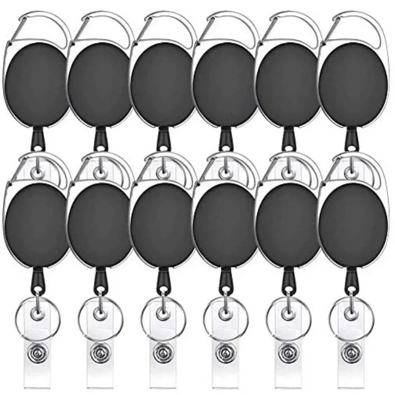 

Pull Landyard 12pcs Alloy To Badge Keychain Clip Id Easy Retractable Zinc Nurse Buckle Reel Accessories Holder