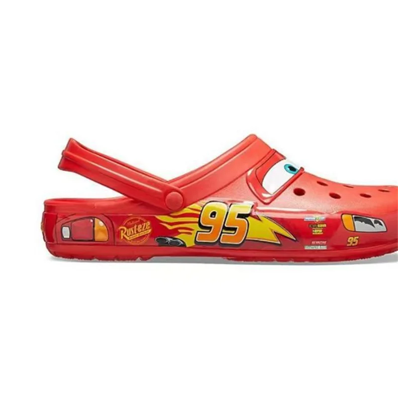 Cars Lightning McQueen Pixar EVA Cartoon Slippers Sandals Outdoor Waterproof Anti Slip Beach Casual Hole Breathable Sandals