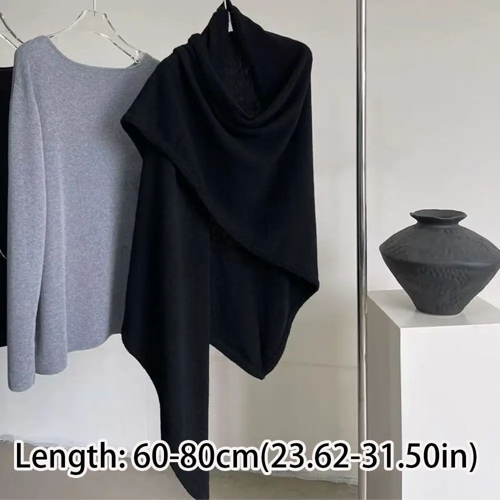 موضة كبيرة طويلة مثلث وشاح محبوك أوشحة شتوية كبيرة الحجم الصوف الخالص الكشمير متعددة الوظائف شال السفر النساء