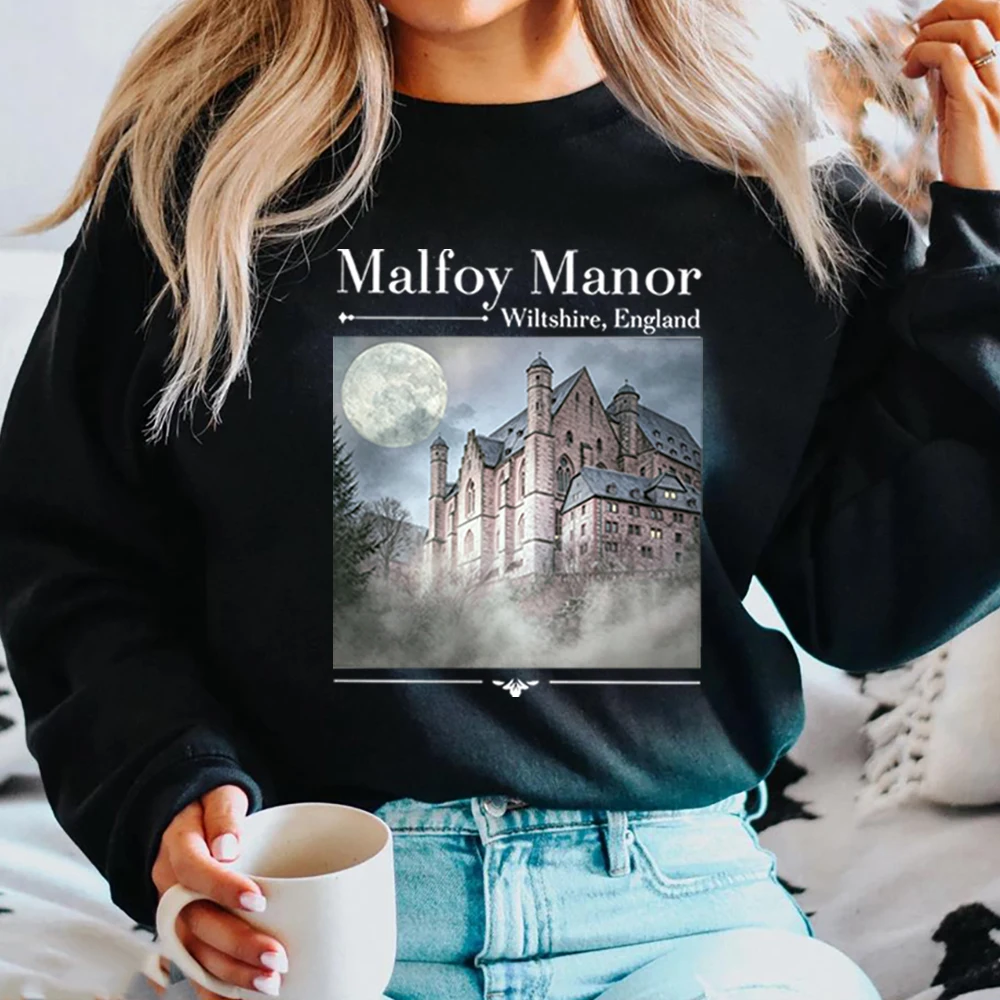 Malfoy Manor Sweatshirt Subtle Booklover Shirt Gothic Fandom Merch Dark Academia Bookish Sweater Dramione Fanfiction Sweatshirts