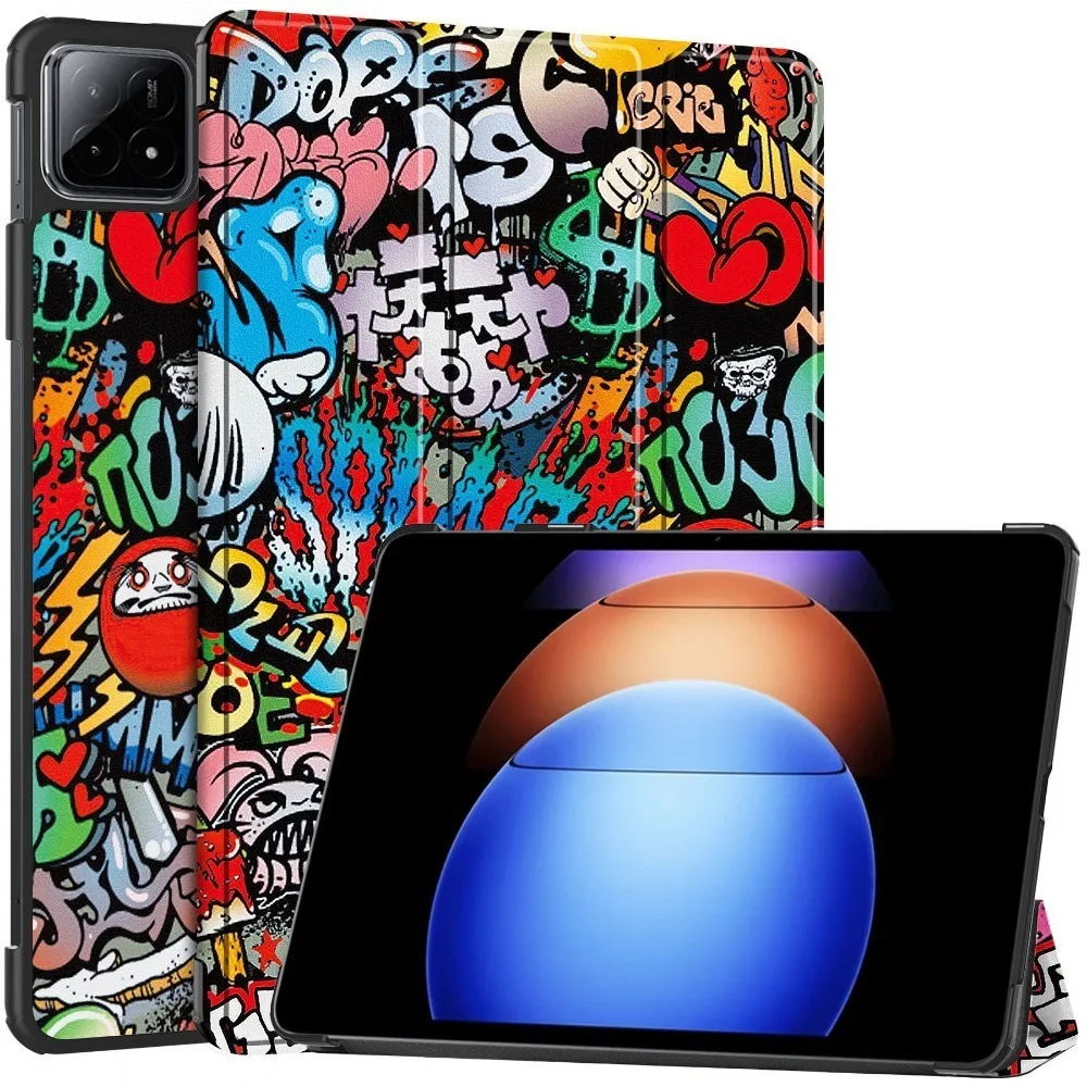 

10.6/8.7/12.1 Inch 2024 Tablet Case Folding Stand Ultra Thin Tablet Protective Case Auto Wake up & Sleep for /Redmi Pad Pro