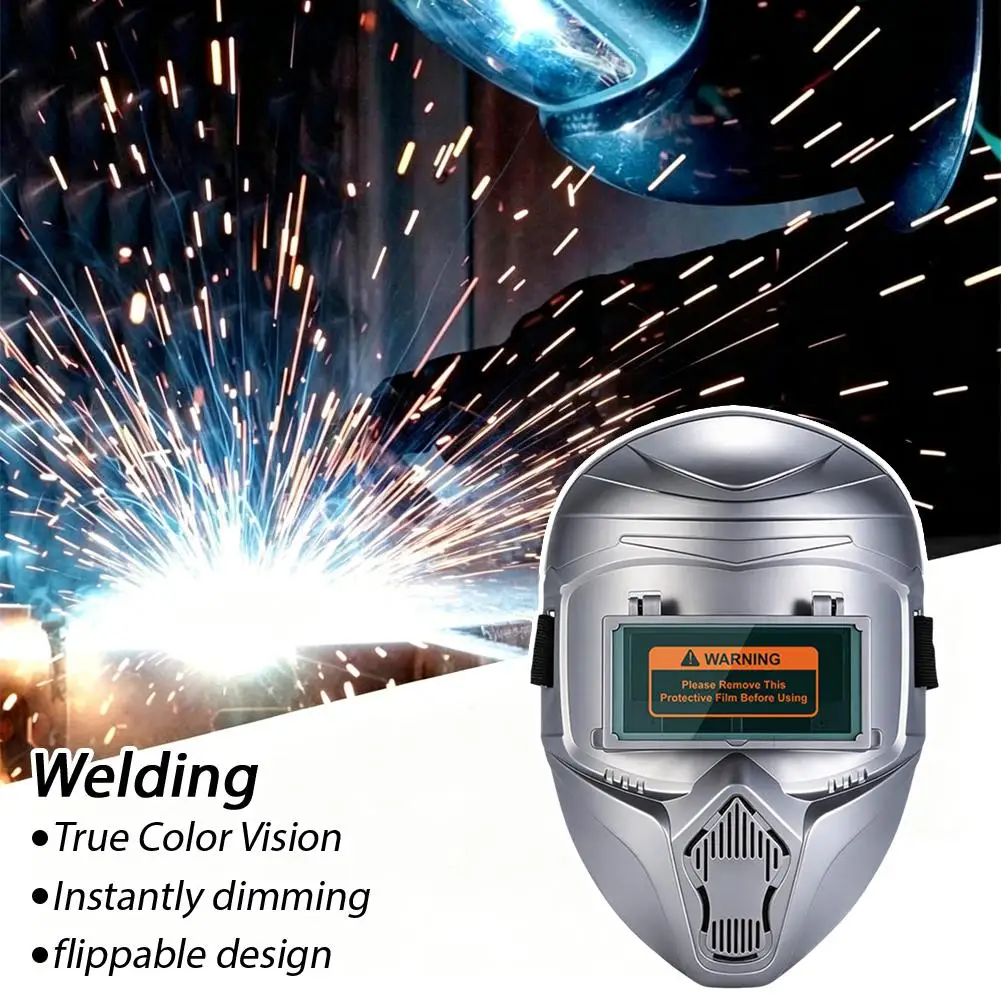 True Color Auto Darkening Welding Mask Flippable Welding Helmet Automatic Dimming Eyes Protector Shield for Welder