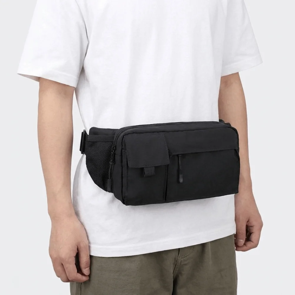 

Solid Color Men Chest Bag Crossbody Bags Trekking Pack Outdoor Shoulder Bag Waist Pouch Adjustable Straps Chest Sling Bag Hiking