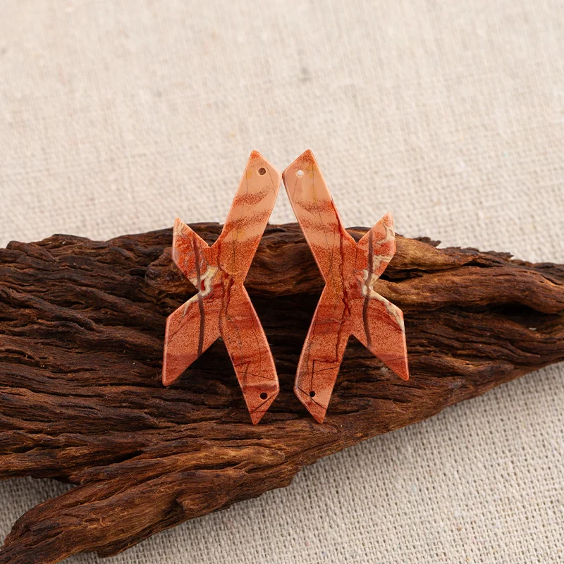 B&F Red River Jasper Earring Beads for Jewelry Making, Handmade Natural stones beads, Stones for jewelry Making Supplies