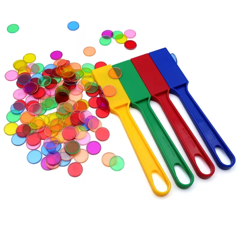 100PCS Plastic Color Magnetic Circular Sheet Physics Science Magnetic Experiment Game Montessori Color Learning Teaching Aids