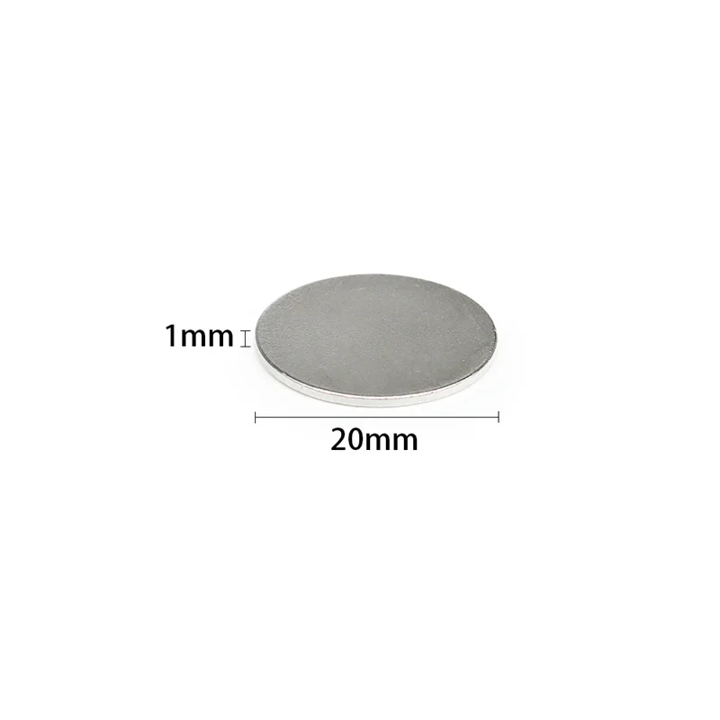 5~200PCS 20x1mm Strong Powerful Magnets 20mm x 1mm Round Search Magnet  Permanent Neodymium Magnet Disc 20*1mm