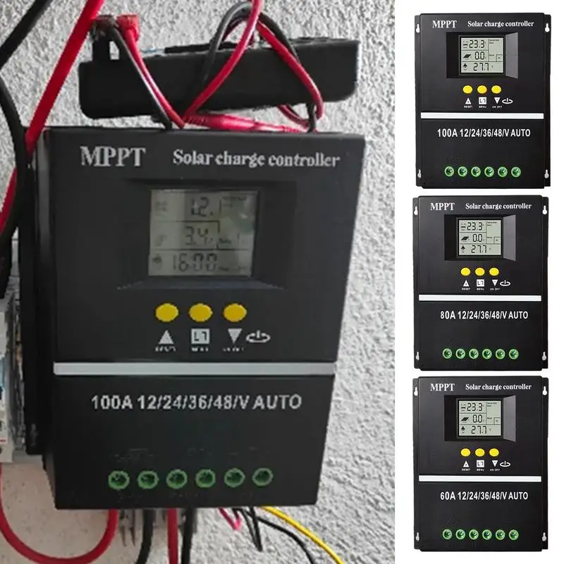 MPPT Solar Regulator Real-Time Display Solar Charge Controller Renewable Energy Controllers For Solar For Villa Caravan Yacht