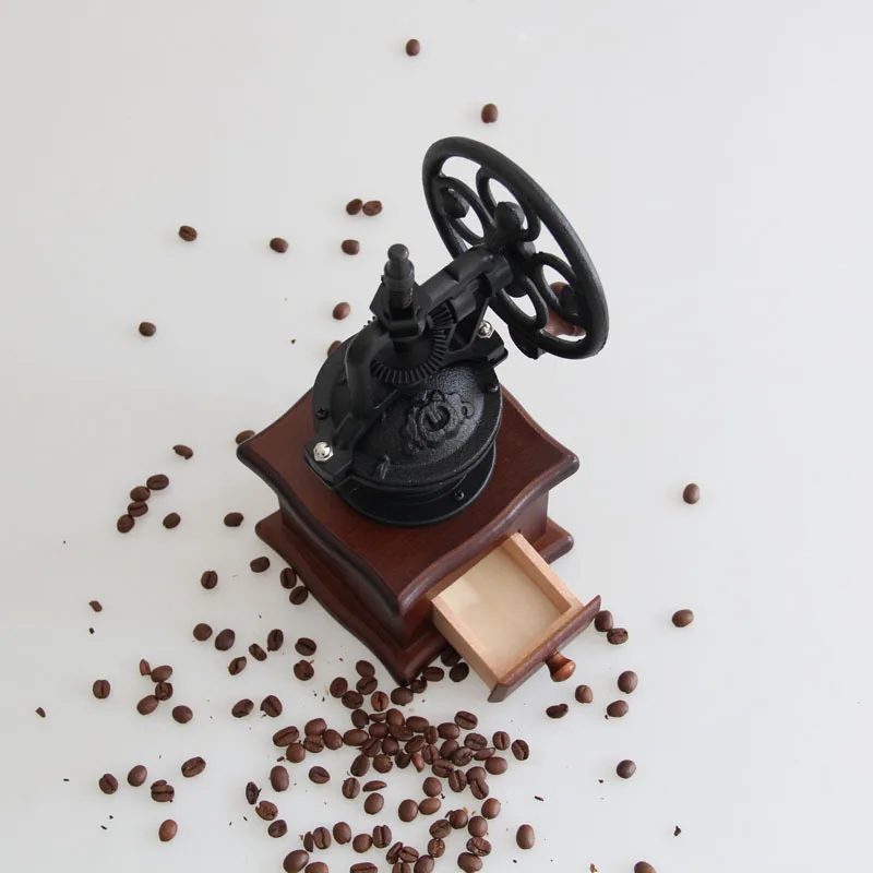 Retro Ferris wheel coffee grinder hand crank coffee bean grinder household manual coffee machine grinder wholesale