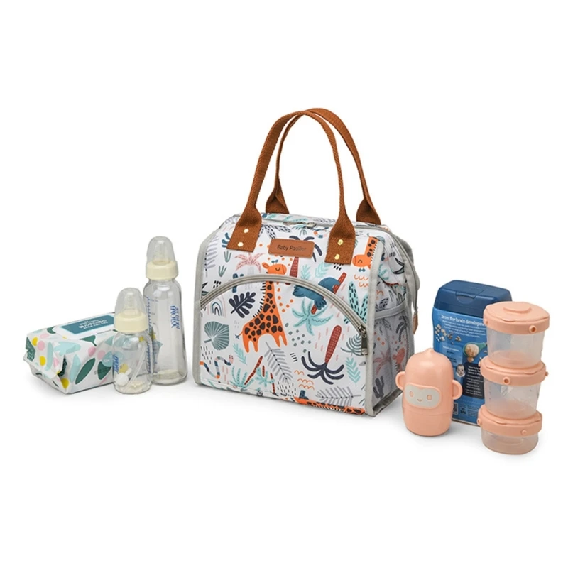 Large Capacity Diaper Bag for mom Giraffe Pattern Watertight Bag Spacious Mom Storage Bag Multifunction Diaper Storage