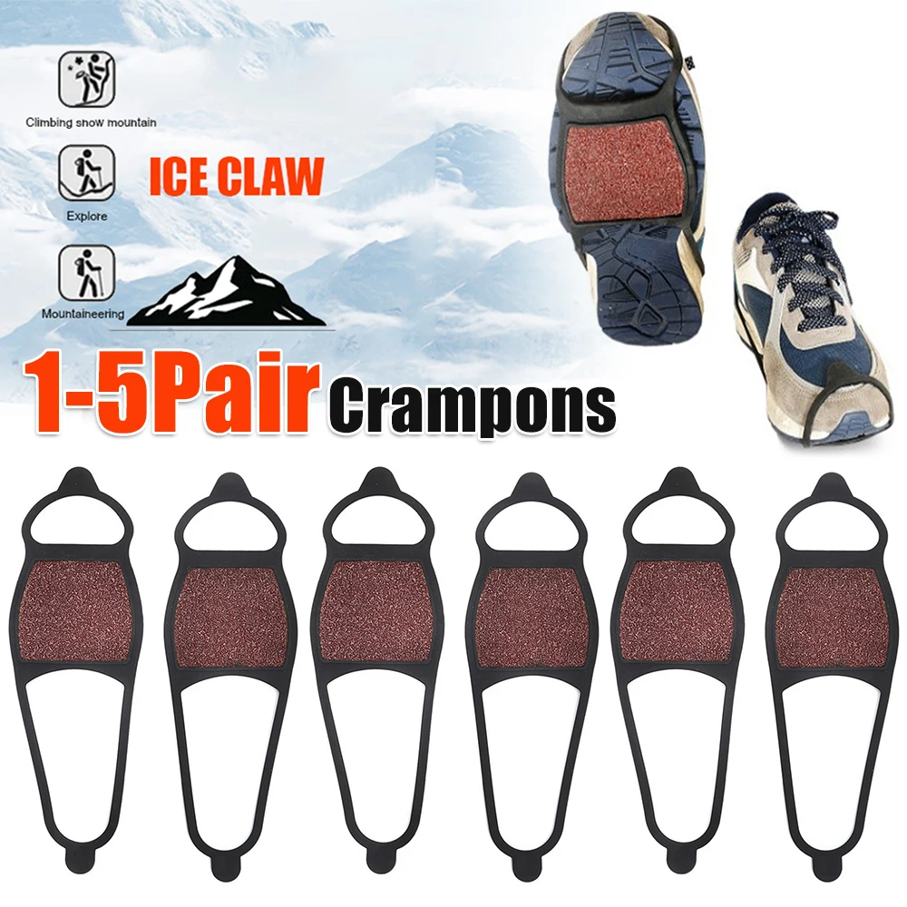

Coarse Sand Crampons Anti Slip Traction Ice Shoes Grippers Traction Snow Grips for Ice Snow Winter Hiking Climbing Ice Fishing