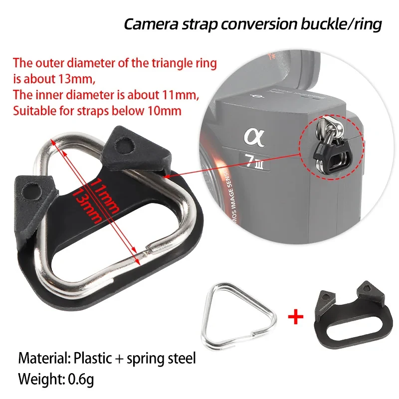 Buckle Neck Belt Hook Camera Shoulder Strap Triangle Split Ring Replacement For Nikon Fujifilm Sony Olympus Camera Accessories