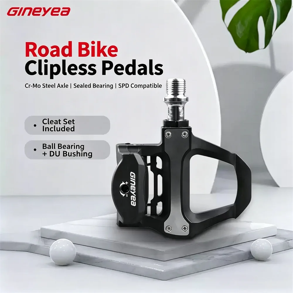 P601 Road Bike Lock Pedal SPD System With Cleats DU Ball Bearing Bicycle Pedals Cycling Parts