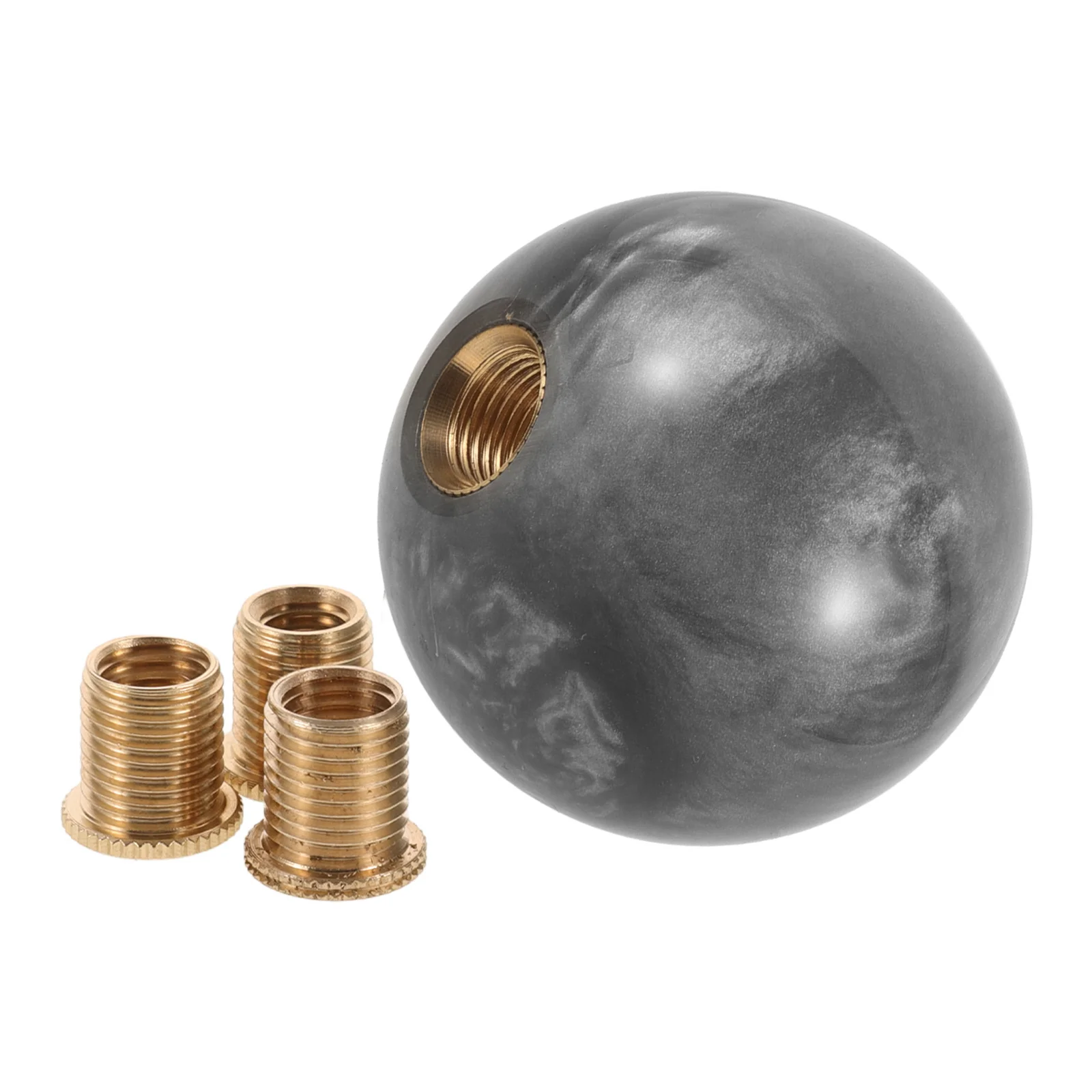 

Universal Gray Acrylic Manual Shift Knob Ball Durable Gear Shifter Head Easy Install Compatible Car Brands Models