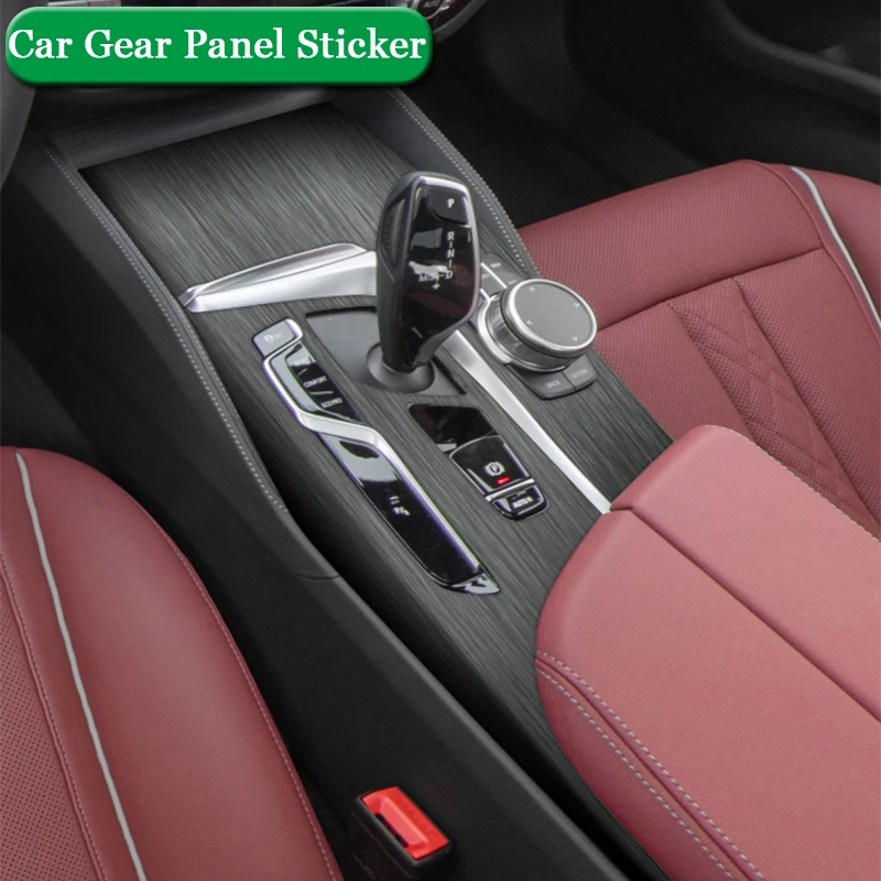 

For BMW 6 Series GT 2017-2024 2025 Car Interior Sticker Car Gear Panel Sticker Gear Box Protective Film Carbon Black Accessories