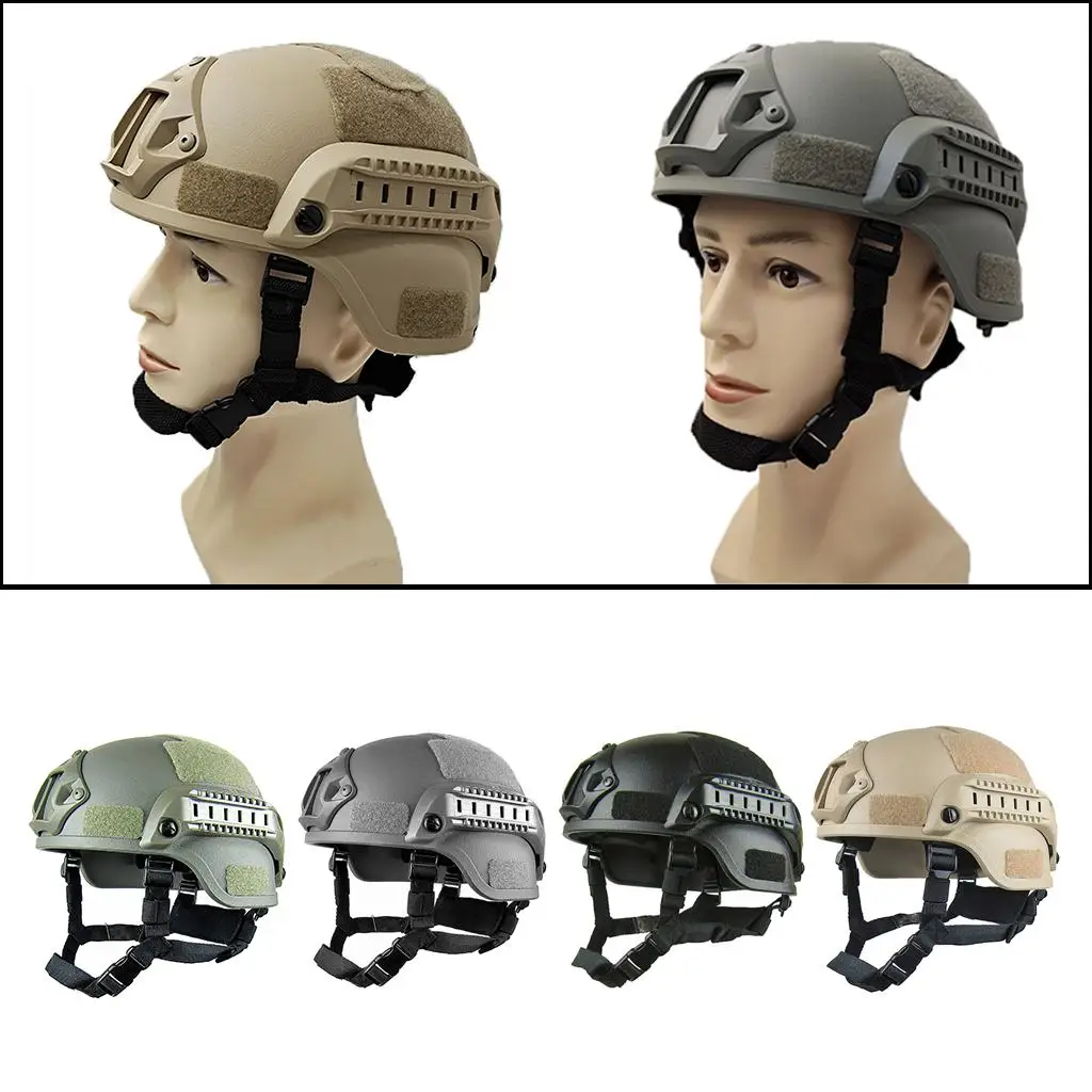 Casque de protection avec connecteur de rail accessoire, rembourrage éponge auto-réglable