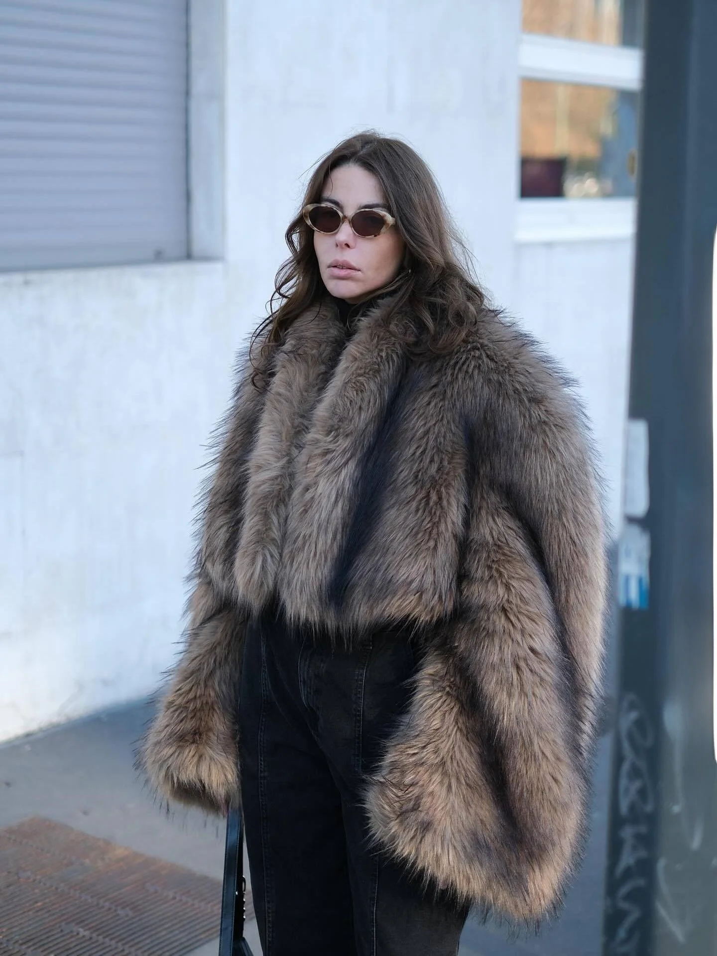 女性用 オルト フェイクファー Jaet アディアント カラー ヴィンテージ デザイン 冬 アウター ソフト プルー ツーウェイ ウェア Thiened Long Sve