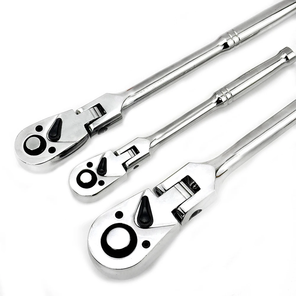 4pcs Ratchet Wrench Set 1/4 Inch 3/8 Inch 1/2 Inch 90-tooth Ratchet Wrench Ratchet Handle Reversible Drive Ratchet Wrench