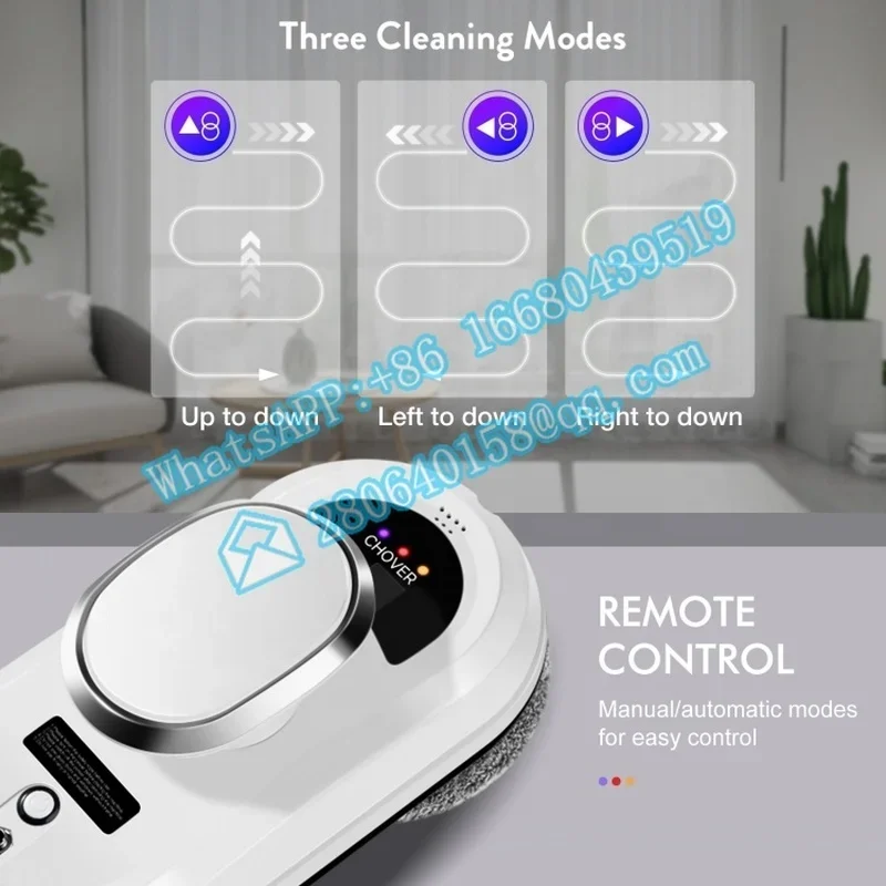 Vacuum  For Glass Cleaning Home Auto  Window Cleaner Remote  Clean Self