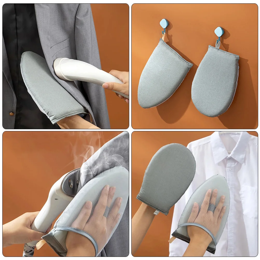 

2pcs Mini Boards Foldable Heat Resistant Wall Hanging Accessories Ergonomic Home Ironing Plate Household Ironing Supply Grey