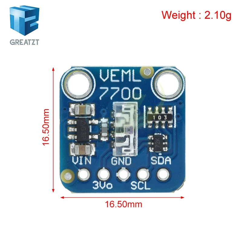 VEML7700 Ambient Light Sensor Module 120k Lux Light Measuring Sensor Board 3.3V 5V I2C IIC Interface For Arduino Raspberry Pi