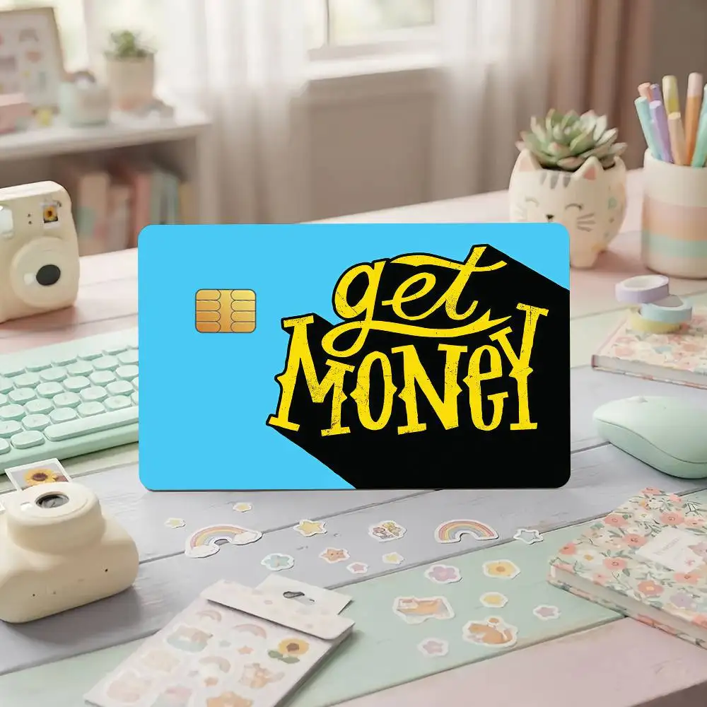 Get Money Credit Card Public Transportation Cards Protective Sticker Waterproof Card Face Decoration 4PCS