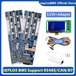 Seplos New Smart BMS Support Board Bluetooth Li-ion LiFePo4 CAN RS485 Communicate To Inverter 48V 13S 14S 15 16S 100A 150A 200A