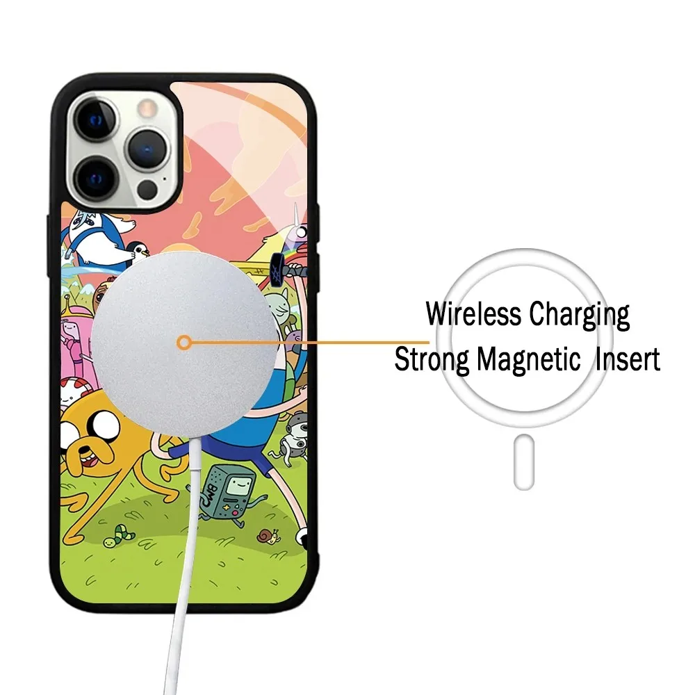 Cartoon A-Adventure T-Time Phone Case For IPhone 15 14 13 Pro Max 11 12 Mini Alex Mirror For Magsafe Wireless Charging Cover