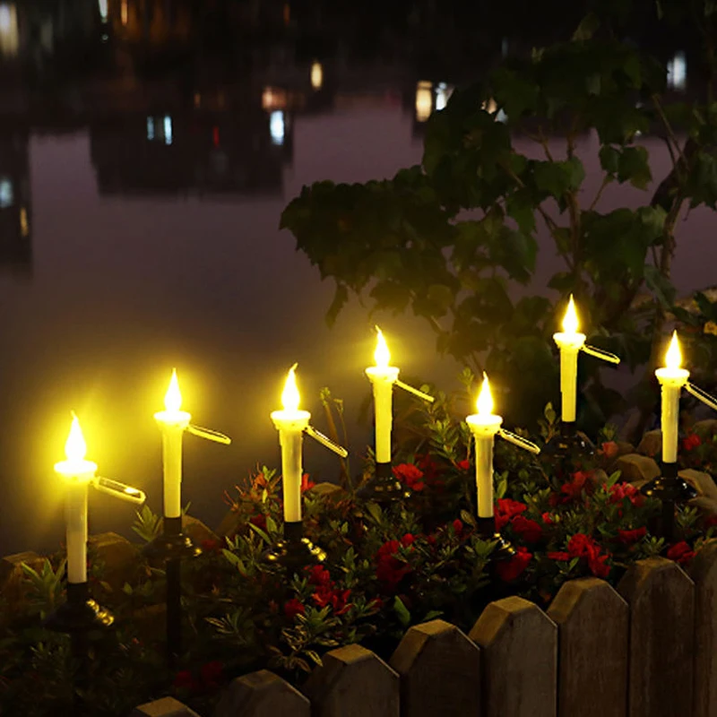 Luz Solar de jardín con candelabros, lámpara LED Solar impermeable, decoración de camino de césped de jardín al aire libre