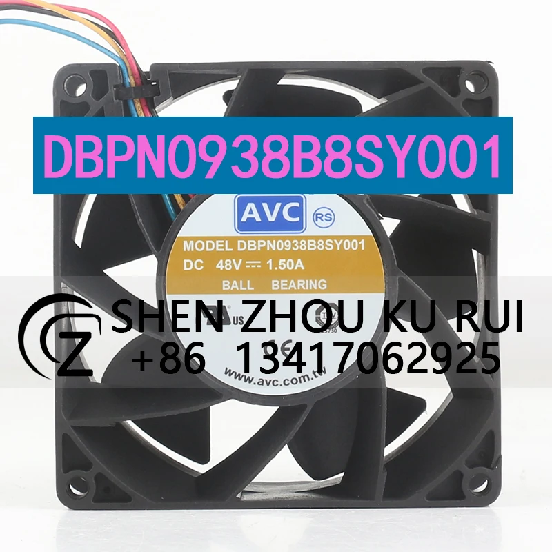 Cooling fan 9CM AVC 48V 1.50A AC EC 9038 Four-wire PWM Brute Force Temperature control 90X90X38MM DBPN0938B8SY001