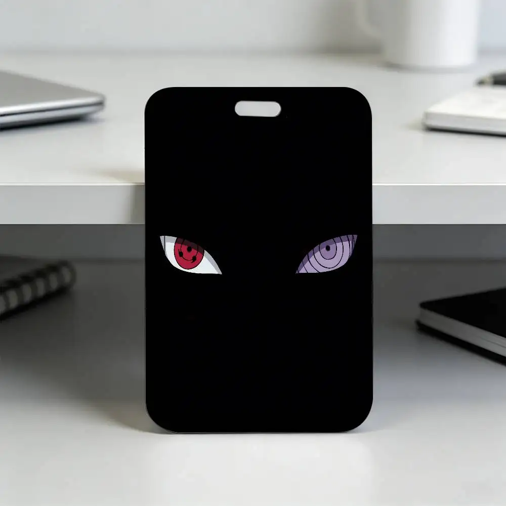 Anime N-NARUTO Akatsuki Itachi Sharingan Transparenter Kartenhalter Mitarbeiter Plastik-Schiebeabdeckung Schlüsselband Arbeits-Geschäfts-ID-Tasche Bus – Detail 19