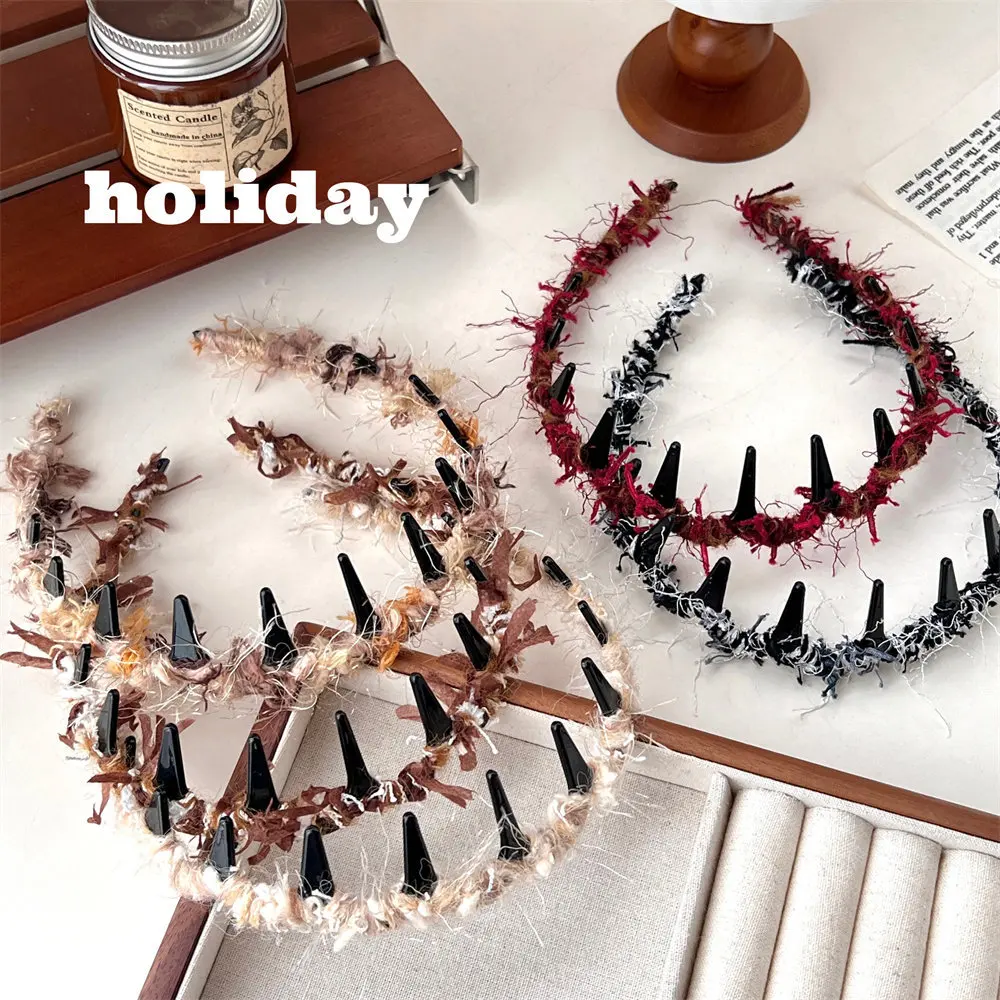 New Wave Teeth Small Fragrant Wind High Headtop Hair Hoop Korean High Grade Fluffy Versatile Hair Accessories