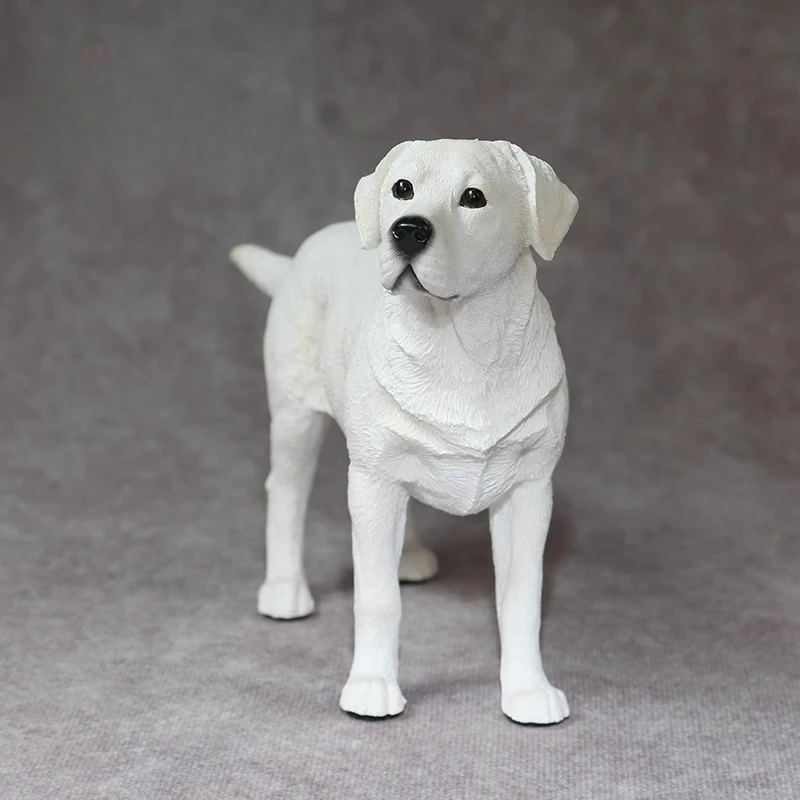 

1/6 Scale White Labrador Retriever Standing Posture Simulation Pet Puppy Model for 12inch Toy Figures Study Decoration