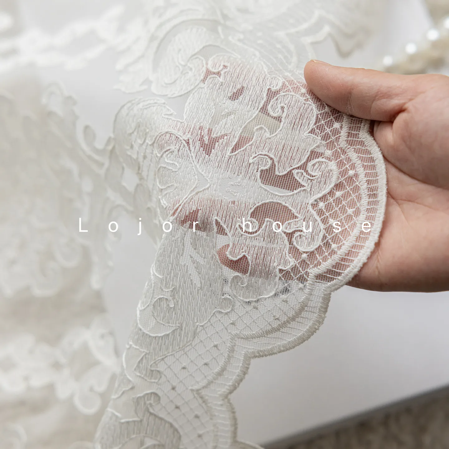 French Embroidered Window Screen White Embroidered Screen Living Room Bedroom French Window Balcony Customized Products
